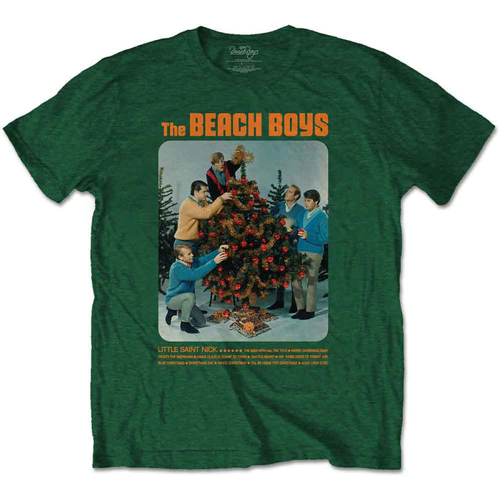 The Beach Boys Christmas Album Green Large T-Shirt