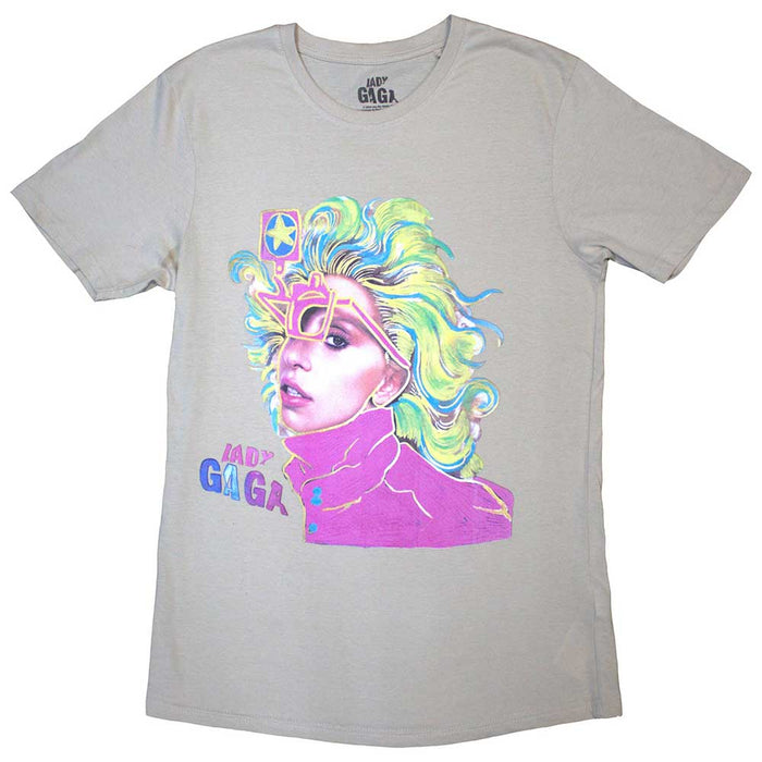 Lady Gaga Colour Sketch Natural Small T-Shirt