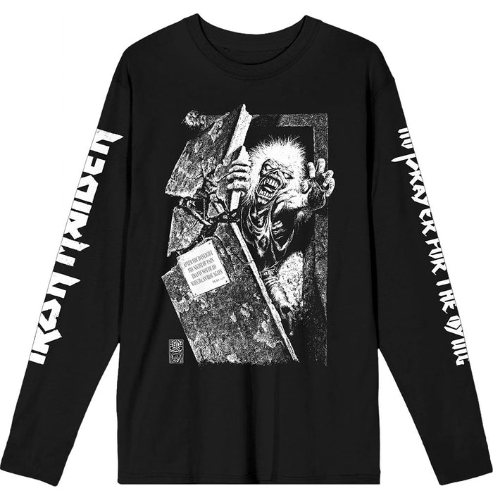 Iron Maiden No Prayer Grave Isolated Black Small T-Shirt