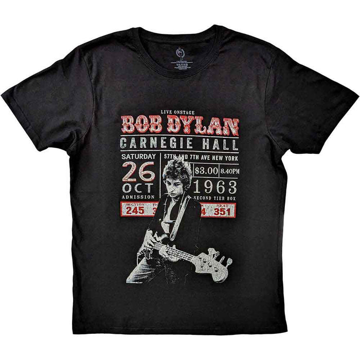 Bob Dylan Carnegie Hall '63 Black Medium T-Shirt