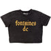 Fontaines D.C. Charcoal Grey Ladies Crop Top Medium T-Shirt
