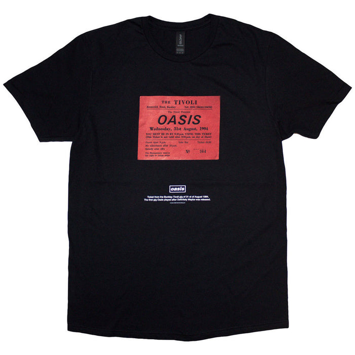 Oasis Definitely Maybe Ticket Stub Black Small T-Shirt