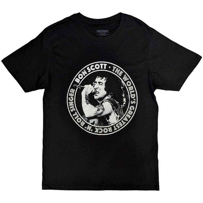 AC/DC Bon Scott The World's Greatest Singer Black X-Large T-Shirt