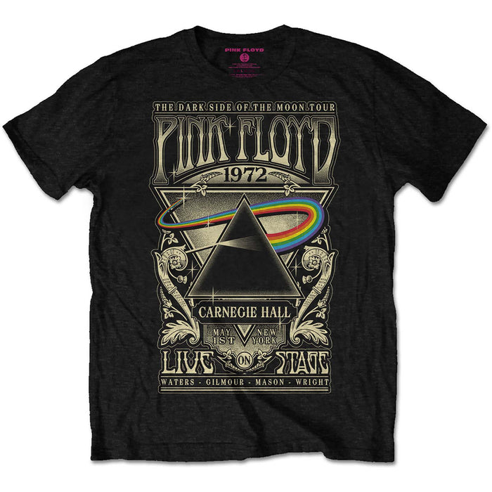Pink Floyd Dark Side Of The Moon Tour Carnegie Hall Black X-Large Unisex T-Shirt
