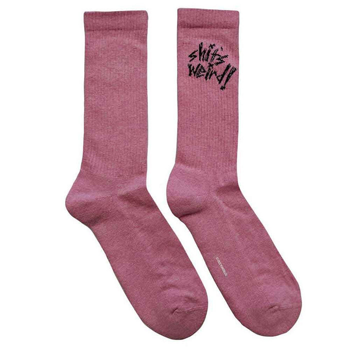 Yungblud Unisex Terry Socks: Weird! (Pink) (UK Size 7 - 11)