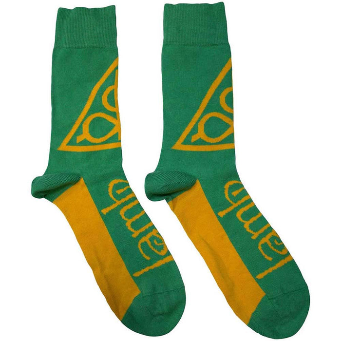 Lamb Of God Unisex Ankle Socks: Triangle (Green) (UK Size 7 - 11)