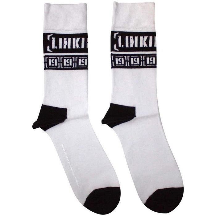Linkin Park Unisex Ankle Socks: LP Repeat (White) (UK Size 7 - 11)