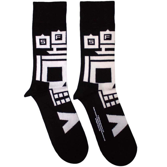 Five Finger Death Punch Unisex Ankle Socks: Pixeled Skull (Black) (UK Size 7 - 11)