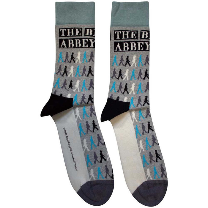 The Beatles Unisex Ankle Socks: Abbey Road Colours Crossing Repeat (Grey) (UK Size 7 - 11)