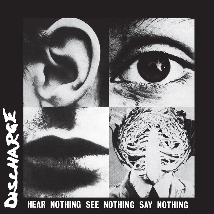 Discharge Hear Nothing See Nothing Say Nothing Vinyl LP White & Black Swirled Colour 2026