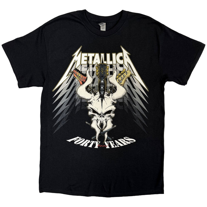 Metallica 40th Anniversary Forty Years Black Large T-Shirt