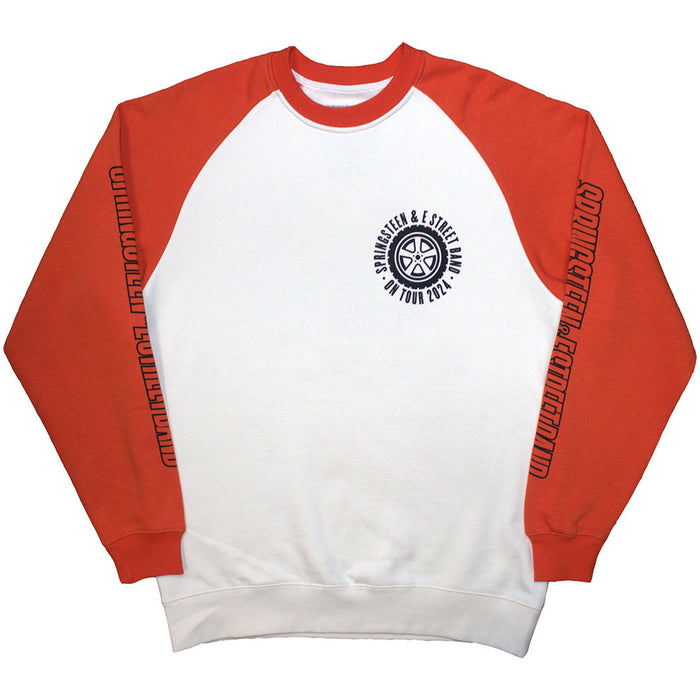 Bruce Springsteen Tour '24 Wheel White and Orange Large T-Shirt