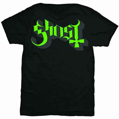 Ghost Green & Grey Keyline Logo Black Large T-Shirt