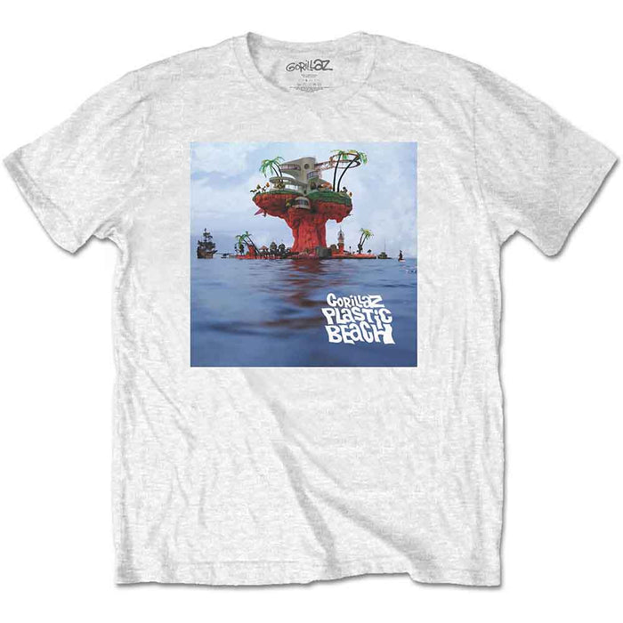 Gorillaz Plastic Beach White X-Large T-Shirt