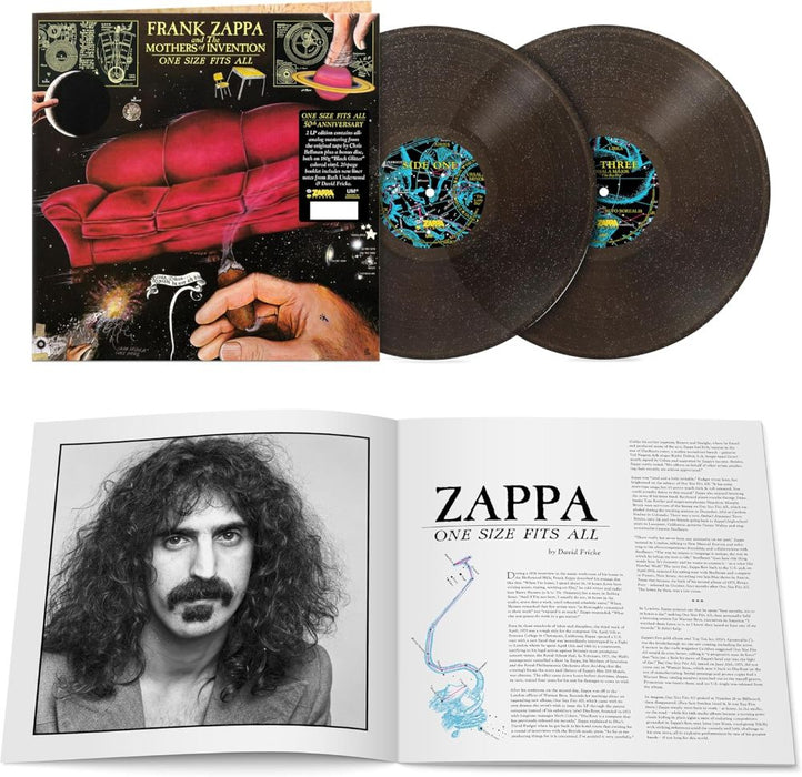 Frank Zappa One Size Fits All Vinyl LP Black Glitter Colour 2025