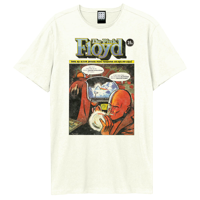 Pink Floyd Official Music Programme Amplified Vintage White Small Unisex T-Shirt