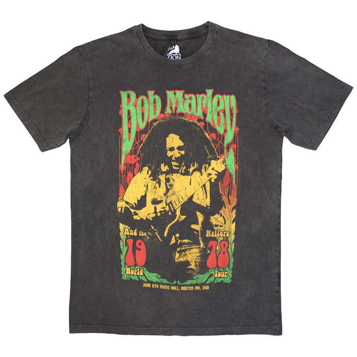 Bob Marley Stone Wash 1978 Charcoal Grey X-Large T-Shirt