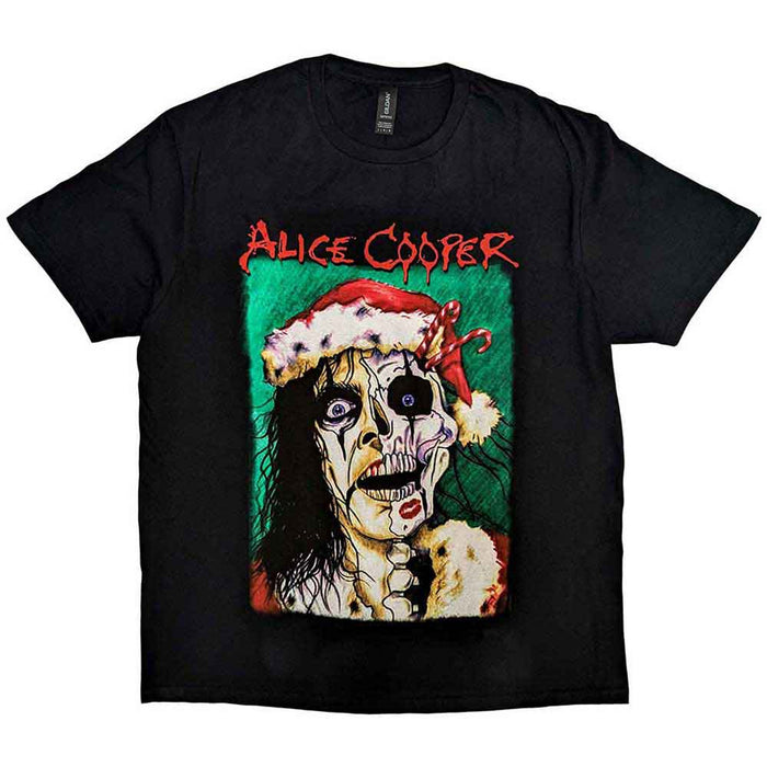 Alice Cooper Xmas Card Black Medium T-Shirt