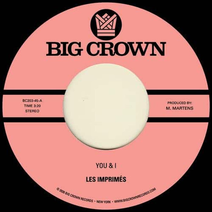 Les Imprimes -You & I + Miss the Days 7"" Vinyl Single  Due Out 10/07/26