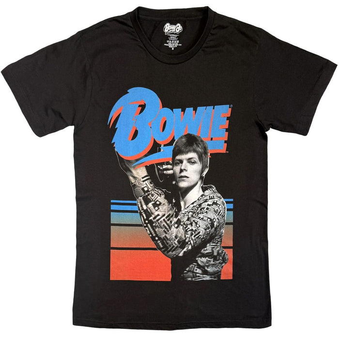 David Bowie Retro Bowie Black Small T-Shirt