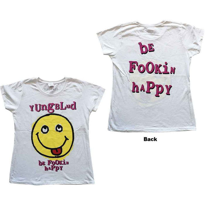 Yungblud Raver Smile White Ladies X-Small T-Shirt