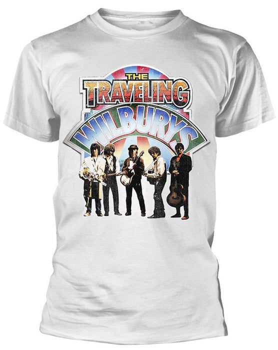 The Traveling Wilburys Band Photo White X-Large T-Shirt