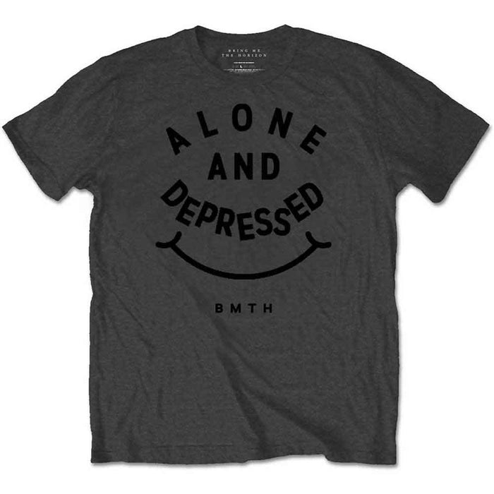 Bring Me The Horizon Alone & Depressed Charcoal Grey Medium T-Shirt