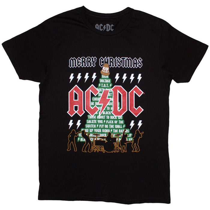 AC/DC Merry Christmas Black X-Large T-Shirt