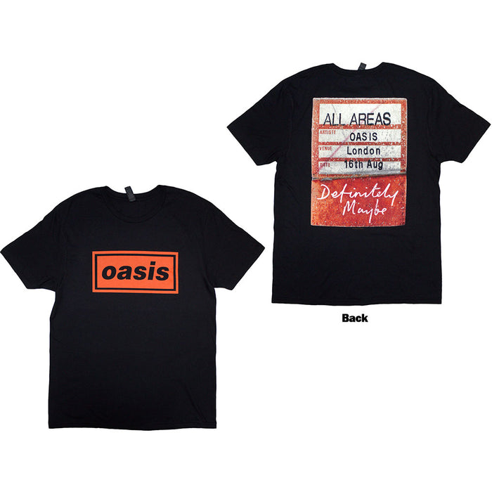Oasis Definitely Maybe AAA Pass Black Large T-Shirt