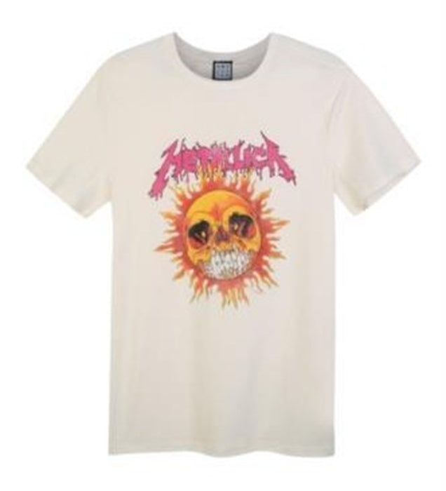 Metallica Neon Sun White Medium T-Shirt