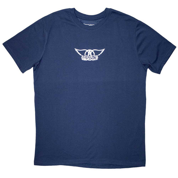 Aerosmith Mini Wings Logo Denim Blue Small T-Shirt
