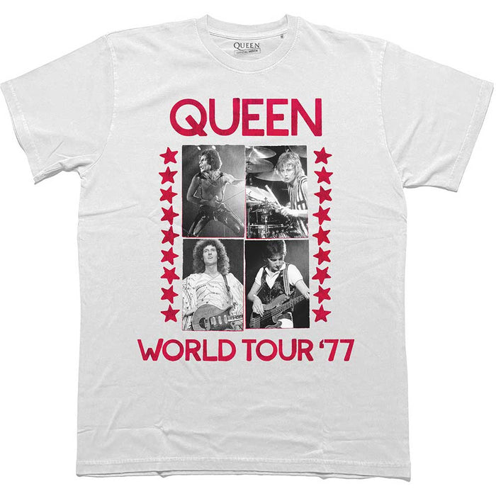 Queen World Tour 77 White X-Large T-Shirt