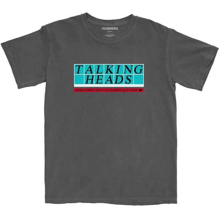 Talking Heads Tiled Logo Charcoal Grey X-Large T-Shirt