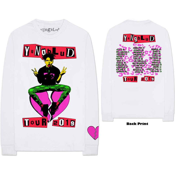 Yungblud Tour White Large Long Sleeve T-Shirt