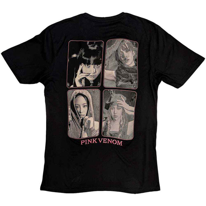 BLACKPINK Pink Venom Group Photo Black X-Large T-Shirt