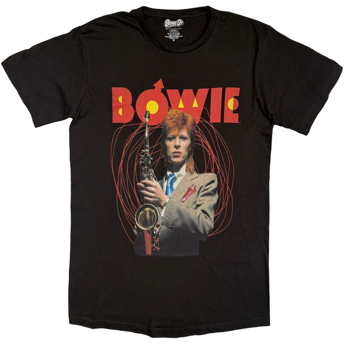 David Bowie Saxophone Black X-Large T-Shirt