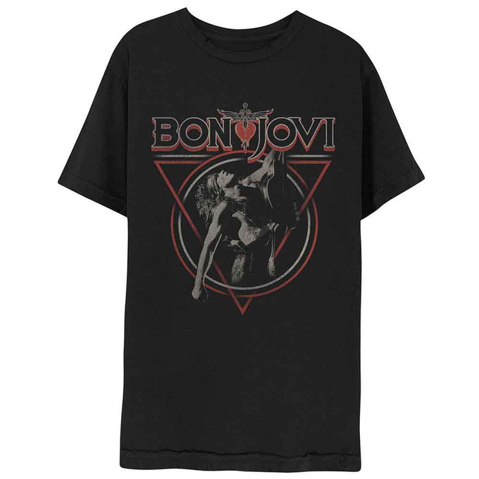Bon Jovi Triangle Black Medium T-Shirt