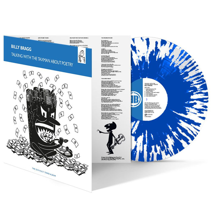 Billy Bragg Talking With The Taxman About Poetry Vinyl LP Blue/Clear Splatter Colour Due Out 06/11/2026