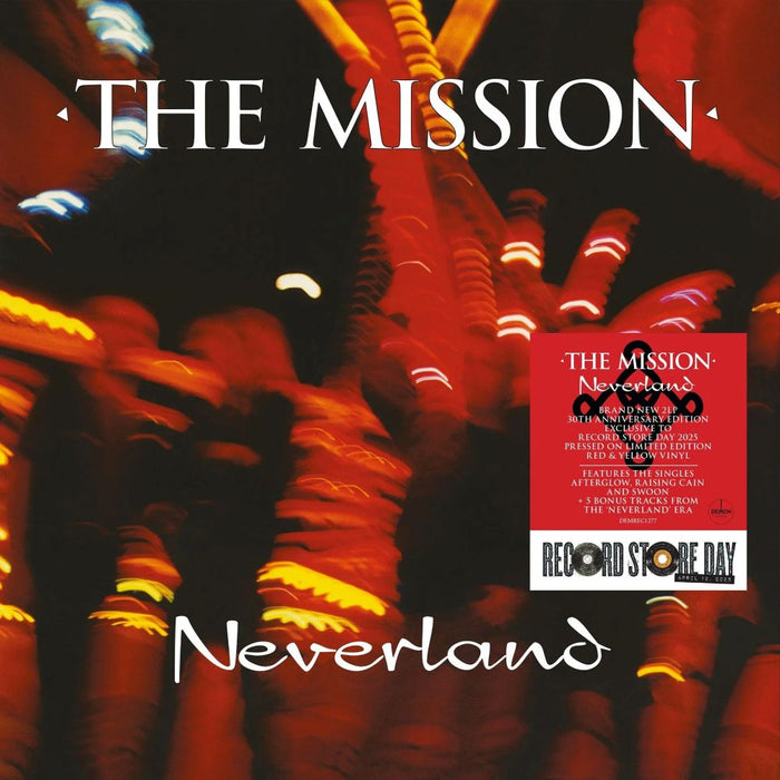 The Mission Neverland (30th Anniversary Edition) Vinyl LP Translucent Red & Yellow Colour RSD 2025
