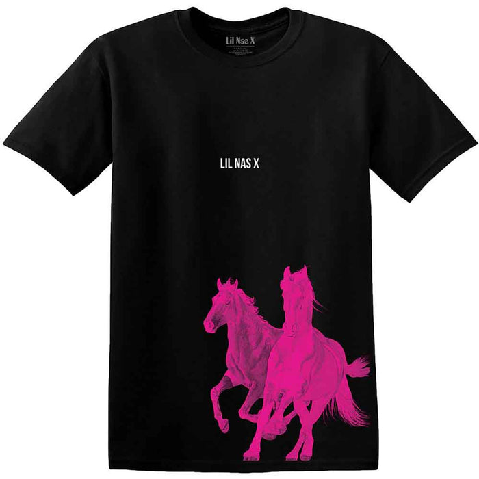 Lil Nas X Pink Horses Black Small T-Shirt