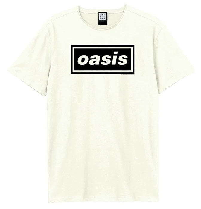 Oasis Black Logo White Large T-Shirt