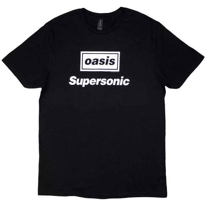 Oasis Supersonic Title Black Medium T-Shirt