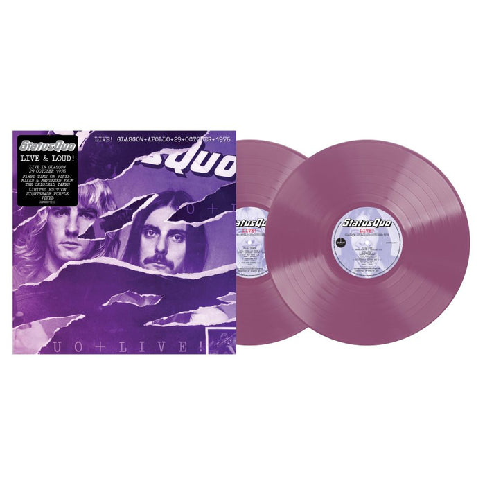 Status Quo Live In Glasgow 29th October 1976 Vinyl LP Nightshade Purple Colour Due Out 28/08/26