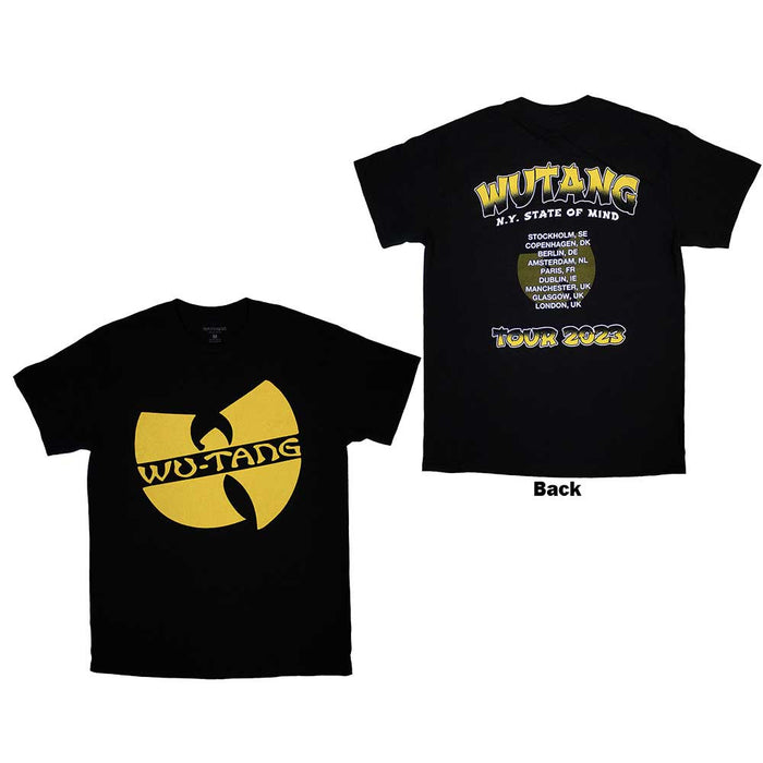 Wu-Tang Clan Tour '23 Slanted Logo State Of Mind Black XX-Large T-Shirt