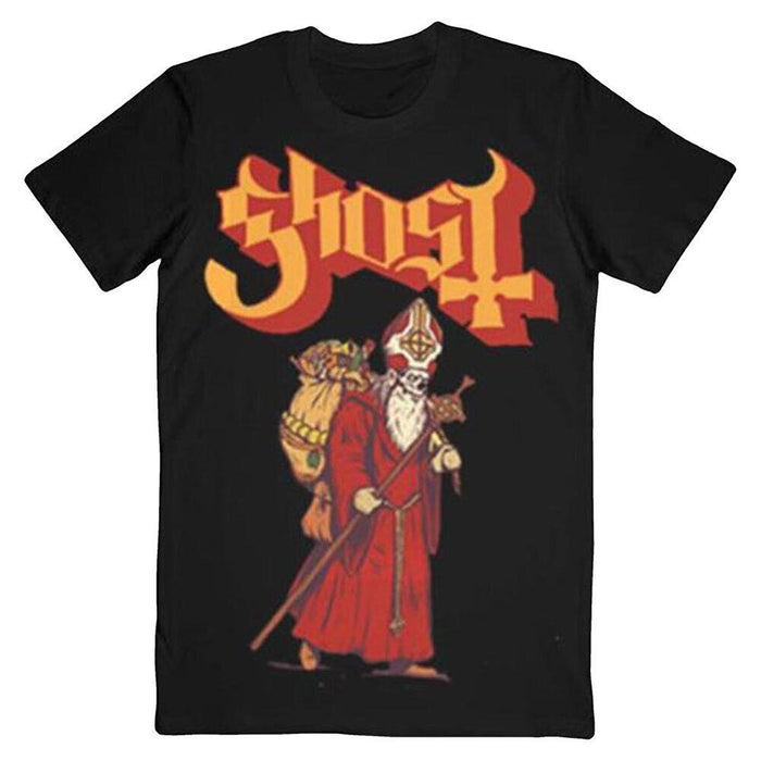 Ghost Greetings From Papa Noel Black Small T-Shirt