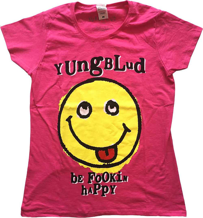 Yungblud Raver Smile Pink Ladies Medium T-Shirt