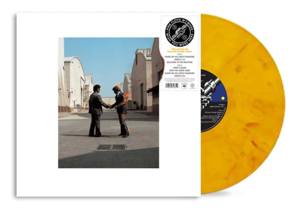Pink Floyd Wish You Were Here Vinyl LP Yellow Flame Colour 2025