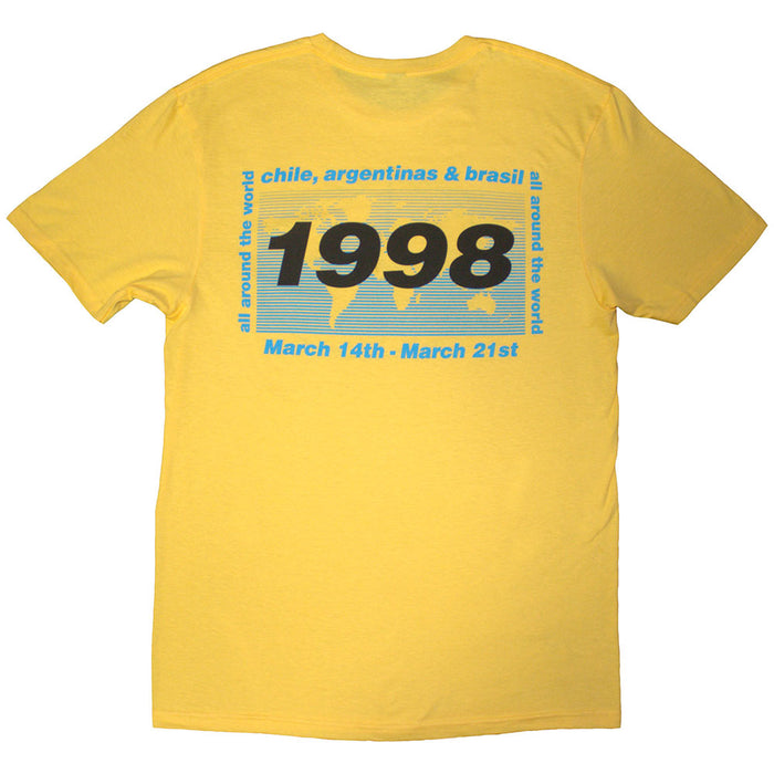 Oasis 1998 World Tour South America Yellow X-Large T-Shirt
