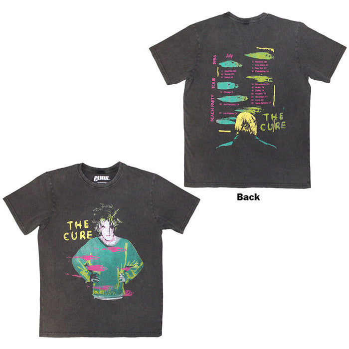 The Cure Beach Party Tour '86 Charcoal Grey Small T-Shirt