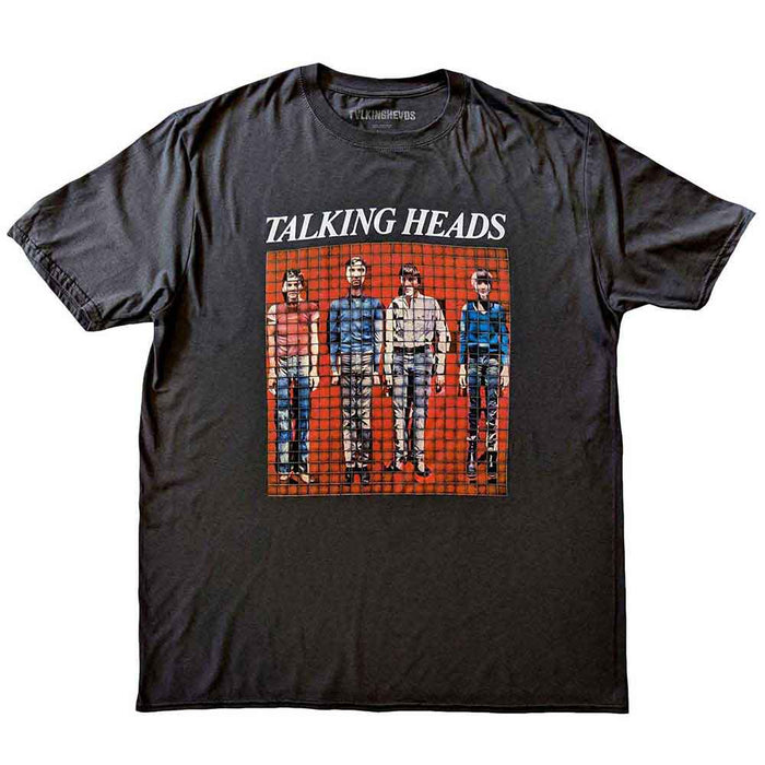 Talking Heads Pixel Portrait Charcoal Grey Small T-Shirt